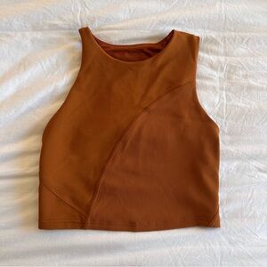 Lululemon orange halter crop top